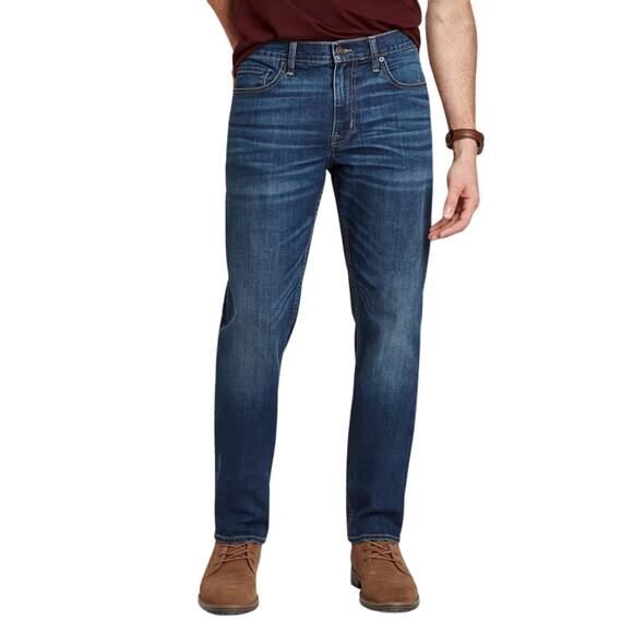 GOODFELLOW & CO Dark Wash Athletic Fit Trutemp Tech Jeans Stretch Men's W40 L30 - Picture 1 of 6